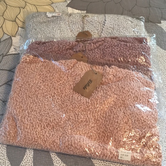 Listicle Sweaters - 1 LEFT! Blush Popcorn Open Front Cardigan